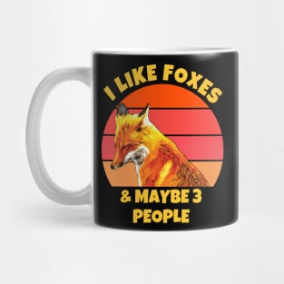 I Like Foxes and Maybe 3 People Mug